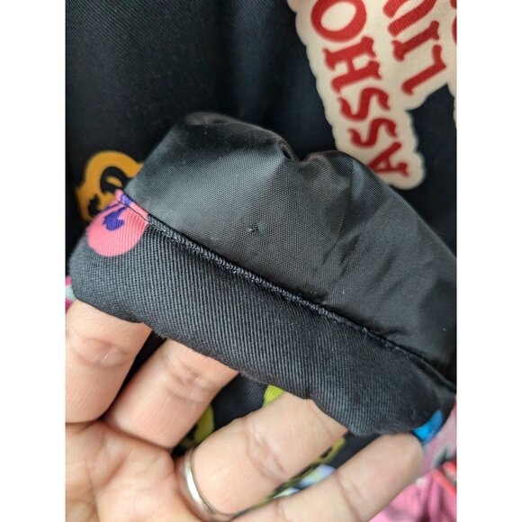 A**holes Live Forever Puffer Jacket Size XL Zip Up Spell Out Gorpcore Streetwear - Picture 4 of 12